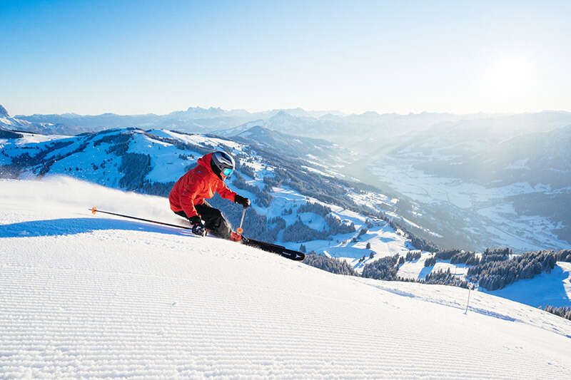 Skiing on the Kleine Salve