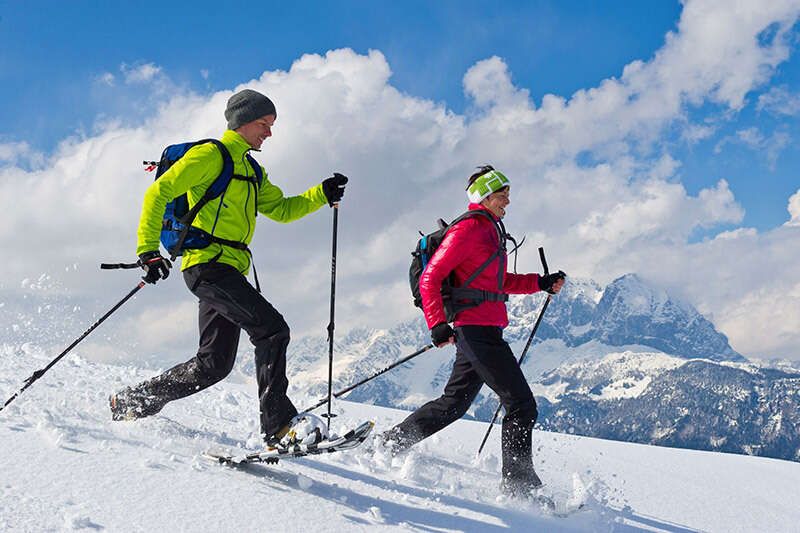 Schneeschuhwandern vor dem Wilden Kaiser